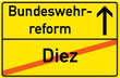 Schild Bundeswehrreform Diez