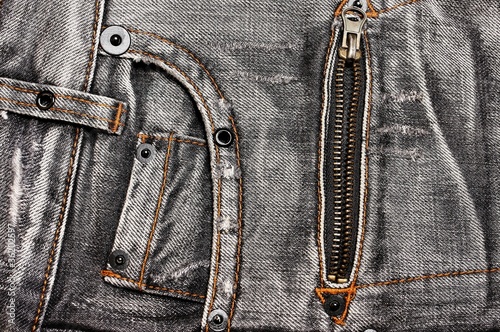 Photo: Jeans pockets and zipper Jeans pockets and zipper