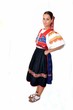 une femme en costumes