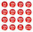 discount labels - red pack