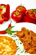 Ungarische Gulasch mit Kartoffelpuffer