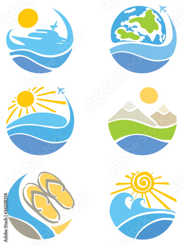 Vector: A set of icons - Travel, Tourism and Leisure A set of icons - Travel, Tourism and Leisure