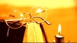 Candle with book