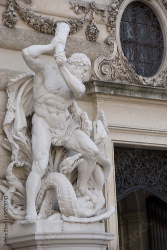 Photo: Statue of St. George killing the dragon Statue of St. George killing the dragon