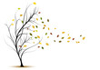 Vektor: decorative vector tree silhouette in autumn decorative vector tree silhouette in autumn