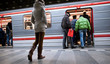 Subway station (motion blurred & color toned image)