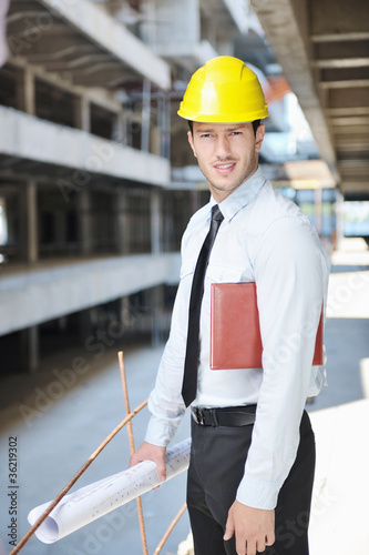 Photo: architect on construction site architect on construction site