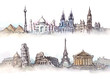 world places of interest two panoramas