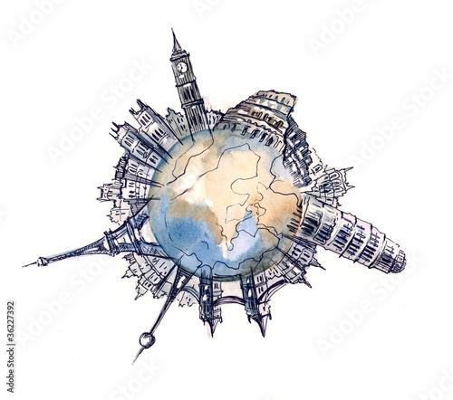 Illustration: glabal city planet (series C) glabal city planet (series C)
