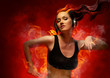 Photo: girl with headphones girl with headphones