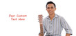 Smiling Man with Guitar and Space for Text Smiling Man with Guitar and Space for Text