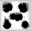 Vector: Halftone Blotch on Silver Background Halftone Blotch on Silver Background