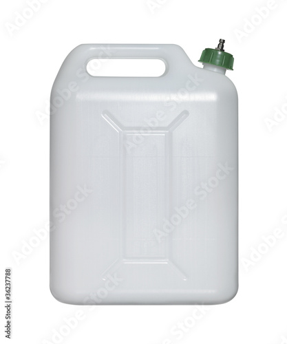 Photo: white canister with green closure white canister with green closure