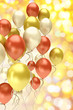 flying colorful balloons