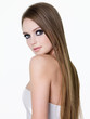 Beauty of young woman with long hair