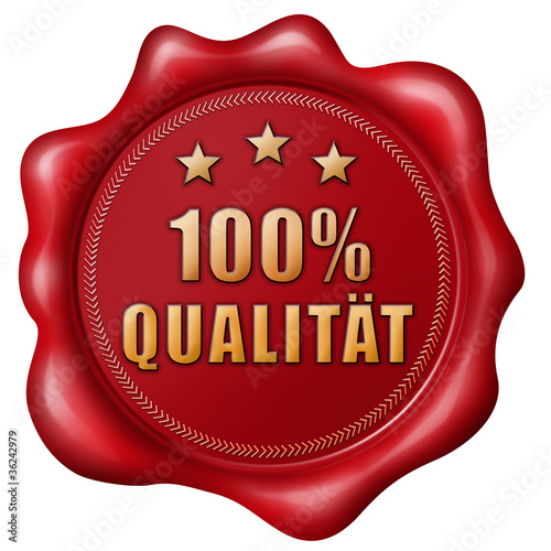 Illustration: Wachssiegel 100% Qualität Wachssiegel 100% Qualität