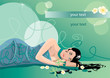 Vector: woman in spa center woman in spa center