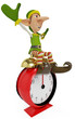 elf the santa helper cartoon in xmas on time