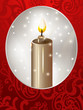 vector christmas card with a candle vector christmas card with a candle