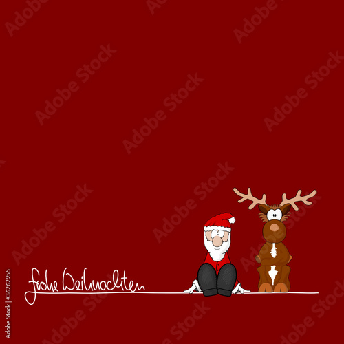 Vector: weihnachtsmann & rentier III weihnachtsmann & rentier III