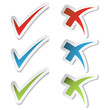 Vector check mark stickers