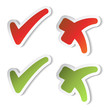 Vector check mark stickers