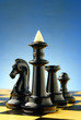 chess pieces on the board chess pieces on the board