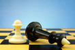 chess pieces on the board chess pieces on the board