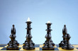 chess pieces on the board chess pieces on the board