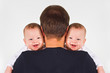 Father and twins