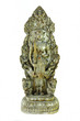Old Buddha statue isolated on white background