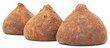 Chocolate Truffles Isolated on White Background