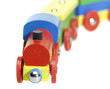 colorful wooden toy train