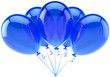 Balloons blue five party birthday decoration of celebration