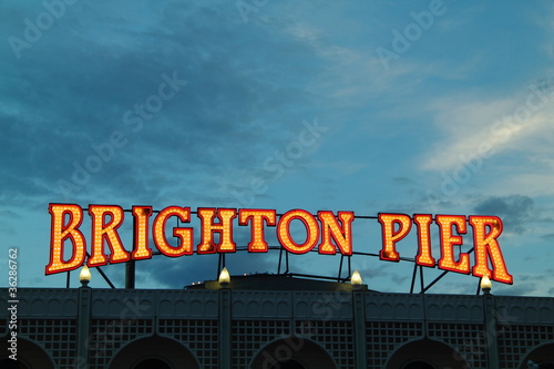 Pier  on Brighton Pier Lights From Wongstock  Royalty Free Stock Photo