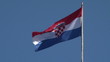 Croatian flag blows in the wind