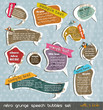 Retro grunge speech bubbles