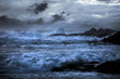 Stormy beach