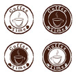 Vector coffee time stamps set