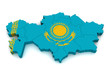 3D Map of Kazakhstan