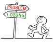 Vector: figur löst problem figur löst problem