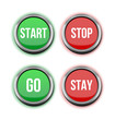 Illustration: start stop go stay buttons start stop go stay buttons