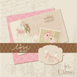 Vintage Wedding Design Elements - for Scrapbook, Invitation in v Vintage Wedding Design Elements - for Scrapbook, Invitation in v