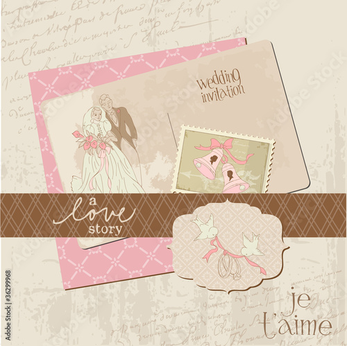 Vintage Wedding Designers on Photo  Vintage Wedding Design Elements   For Scrapbook  Invitation In