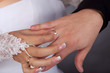 Bride and groom on their wedding day