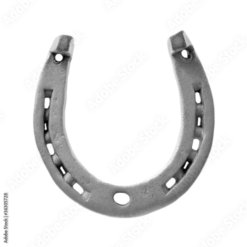 Photo: Horseshoe isolated on white Horseshoe isolated on white