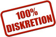 Stempel rot rel 100% DISKRETION