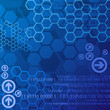 Blue digital background