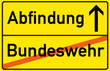 Schild Abfindund Bundeswehr