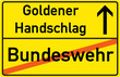Schild Goldener Handschlag Bundeswehr